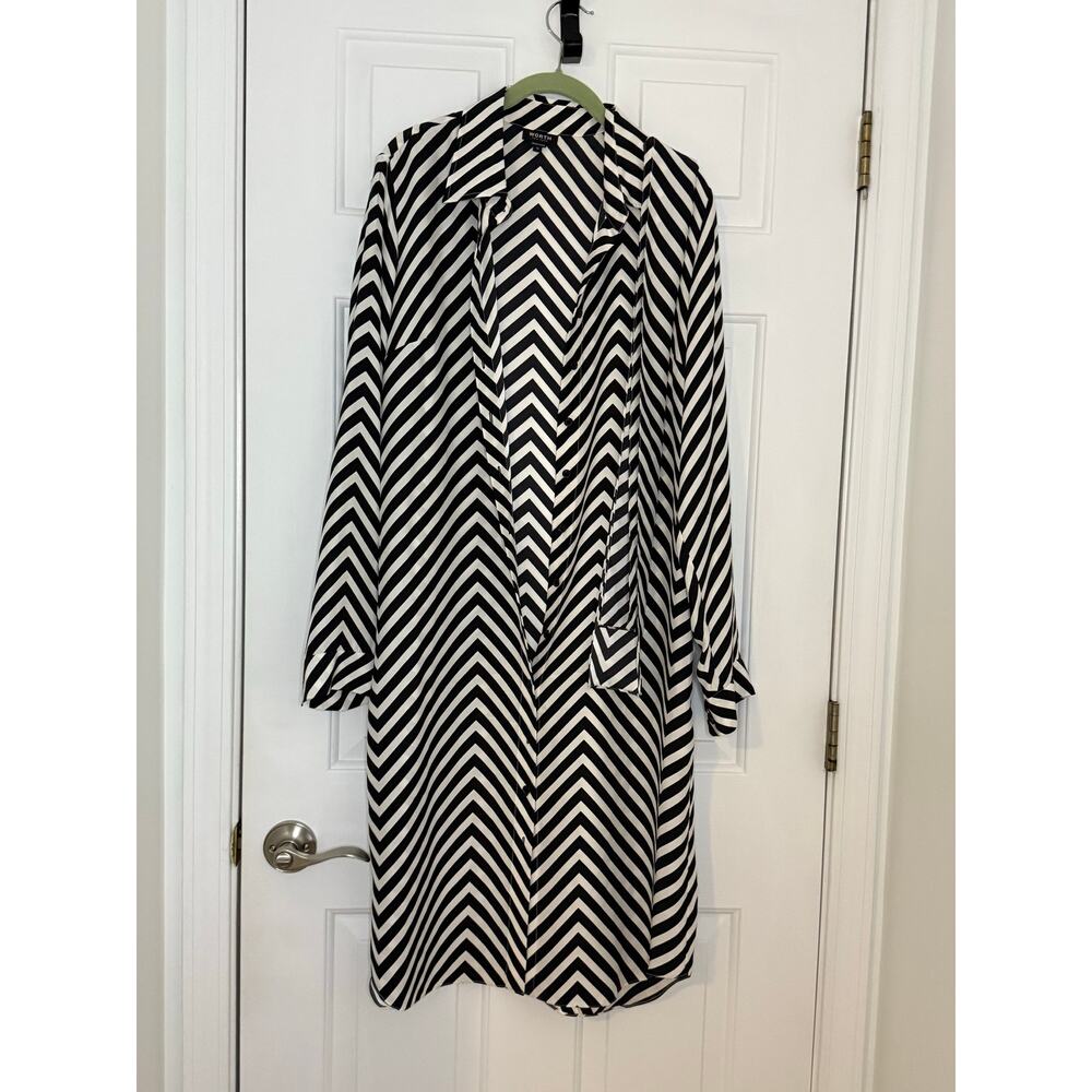 Worth New York Chevron Maxi Shirt Dress